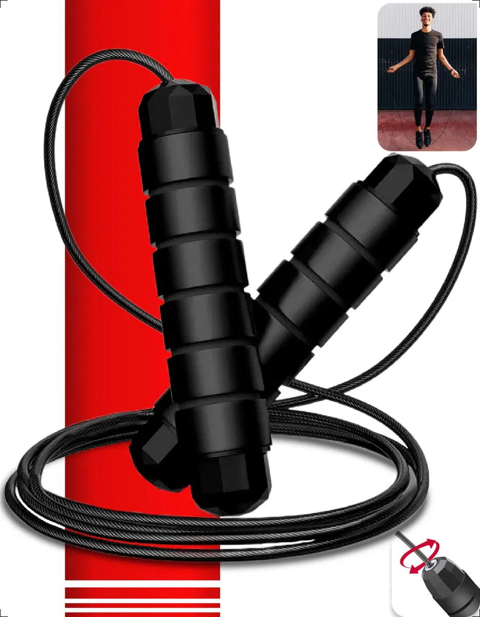 Corda de Pular Cross Speed Rope Rolamento Profissional Fit Homeroarte