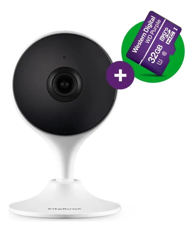  Câmera de Vídeo Wi-Fi Intelbras IM3 C + MicroSD 32GB Branca