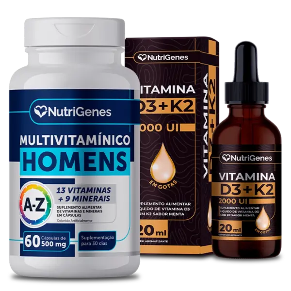 Kit Imunidade Homem.  + Energia, disposição e Ossos mais fortes.