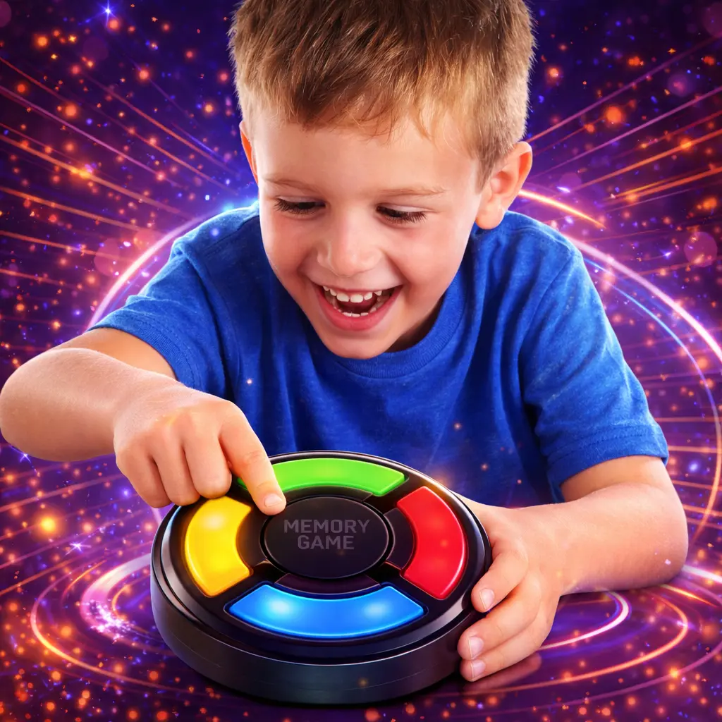 Jogo Da Memória Eletrônico De Sequência Didático Com Luz Som Tipo Genius Para Viagem Ligeiro