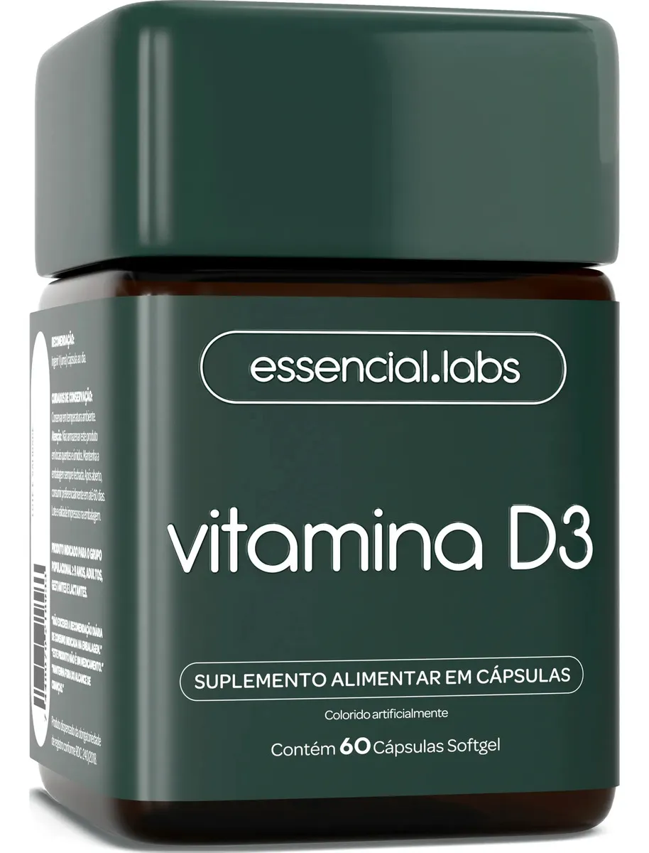 VITAMINA D3 2000ui - 60 Cápsulas Softgel - Fórmula Concentrada com Máxima Absorção