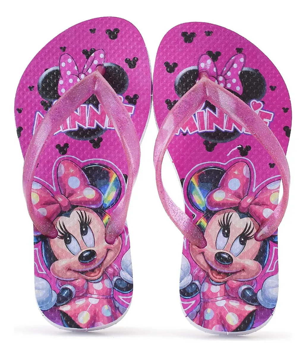 Chinelo Infantil Minnie Menina Super Confortável E Leve
