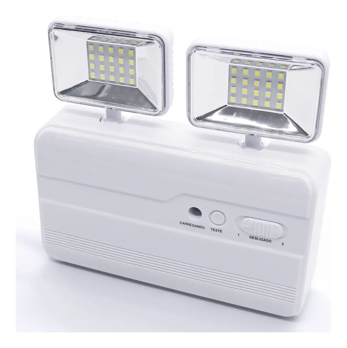Luminária De Emergência 2 Faróis 40leds Bateria Recarregável