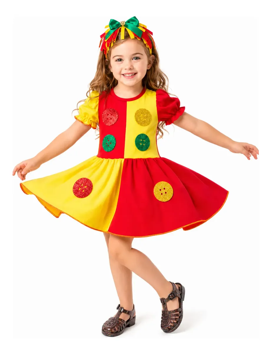 Fantasia Infantil Emília Sitio Do Picapau Amarelo Folclore